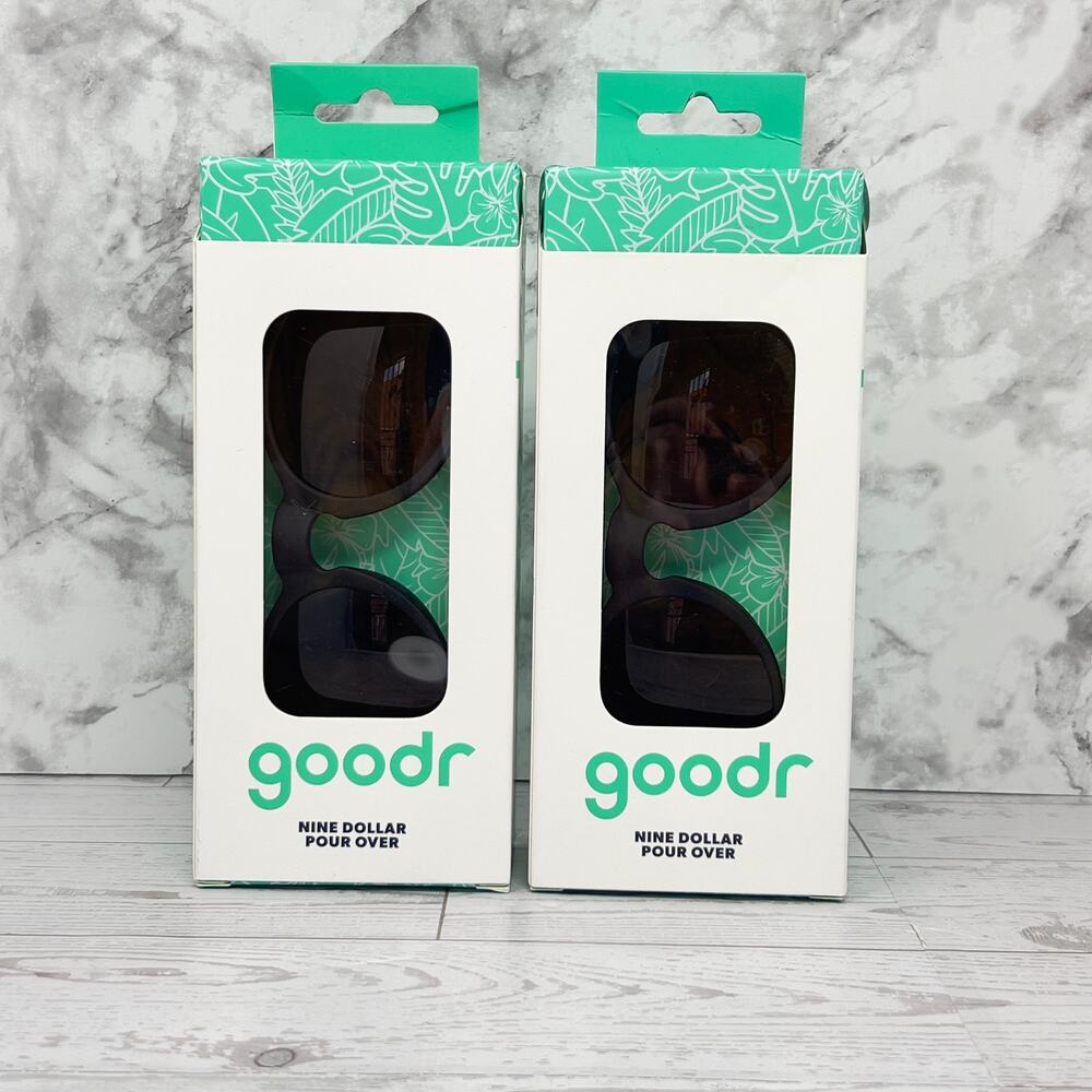 2x Goodr Circle G Nine Dollar Pour Over Polarized Brown Unisex Sunglasses - NEW!
